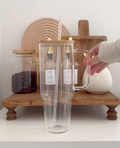 Premium Glass Tumbler with Handle, Bamboo Lid & Reusable Straw