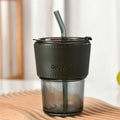 Leather Sleeve Glass Black