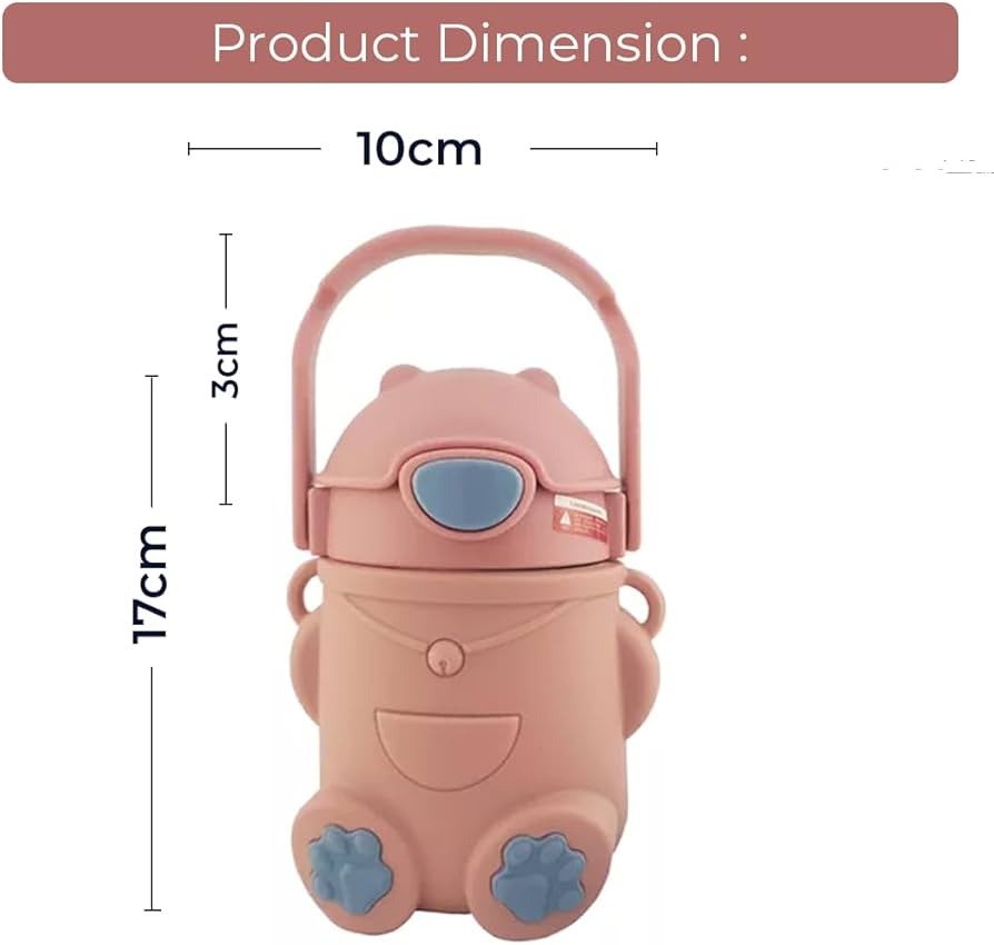 Steel Water Bottle Robot With Silicone Pouch